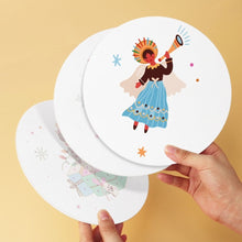 Laden Sie das Bild in den Galerie-Viewer, Mini Serie Malen nach Zahlen - Scheiben Ø20cm (6 Stück) - Weihnachtszauber 2