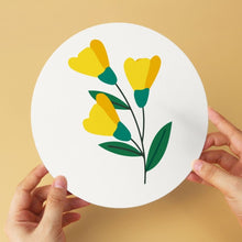 Laden Sie das Bild in den Galerie-Viewer, Mini Serie Malen nach Zahlen - Scheiben Ø20cm (6 Stück) - Botanische Porträts