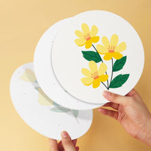 Laden Sie das Bild in den Galerie-Viewer, Mini Serie Malen nach Zahlen - Scheiben Ø20cm (6 Stück) - Botanische Porträts