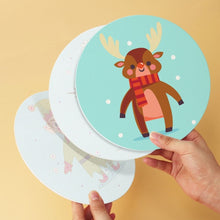 Laden Sie das Bild in den Galerie-Viewer, Mini Serie Malen nach Zahlen - Scheiben Ø20cm (6 Stück) - Türkises Festtagsset 2