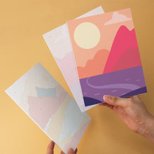 Laden Sie das Bild in den Galerie-Viewer, Mini Serie Malen nach Zahlen 15x20 cm (6 Stück) - Gipfel im Sonnenuntergang