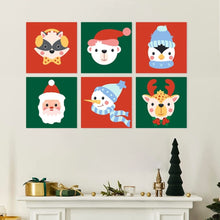 Laden Sie das Bild in den Galerie-Viewer, Mini Serie Malen nach Zahlen 20x20 cm (6 Stück) - Weihnachtsporträts