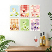 Laden Sie das Bild in den Galerie-Viewer, Mini Serie Malen nach Zahlen 15x20 cm (6 Stück) - Aperitifstunde