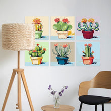 Laden Sie das Bild in den Galerie-Viewer, Mini Serie Malen nach Zahlen 20x20 cm (6 Stück) - Stachelig und hübsch