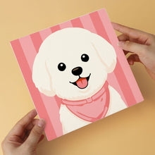 Laden Sie das Bild in den Galerie-Viewer, Mini Serie Malen nach Zahlen 20x20 cm (6 Stück) - Galerie stilvoller Welpen