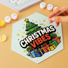 Laden Sie das Bild in den Galerie-Viewer, Mini Serie Malen nach Zahlen - Sechsecke (6 Stück) - Weihnachtsstimmung
