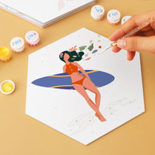 Laden Sie das Bild in den Galerie-Viewer, Mini Serie Malen nach Zahlen - Sechsecke (6 Stück) - Natur und Anmut