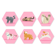 Laden Sie das Bild in den Galerie-Viewer, Mini Serie Malen nach Zahlen - Sechsecke (6 Stück) - Tiere in Pink Figured'Art