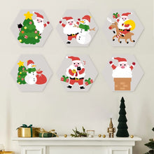 Laden Sie das Bild in den Galerie-Viewer, Mini Serie Malen nach Zahlen - Sechsecke (6 Stück) - Weihnachtsmann und Freunde