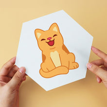 Laden Sie das Bild in den Galerie-Viewer, Mini Serie Malen nach Zahlen - Sechsecke (6 Stück) - Kleine Katzen