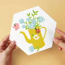 Laden Sie das Bild in den Galerie-Viewer, Mini Serie Malen nach Zahlen - Sechsecke (6 Stück) - Blüten aus der Gießkanne 2