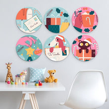 Laden Sie das Bild in den Galerie-Viewer, Mini Serie Malen nach Zahlen - Scheiben Ø20cm (6 Stück) - Kleine fröhliche Wunder