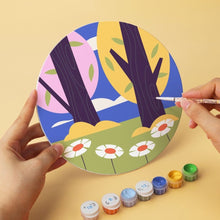 Laden Sie das Bild in den Galerie-Viewer, Mini Serie Malen nach Zahlen - Scheiben Ø20cm (6 Stück) - Flüstern der Wildnis