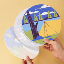 Laden Sie das Bild in den Galerie-Viewer, Mini Serie Malen nach Zahlen - Scheiben Ø20cm (6 Stück) - Flüstern der Wildnis
