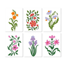 Laden Sie das Bild in den Galerie-Viewer, Mini Serie Malen nach Zahlen 15x20 cm (6 Stück) - Wildblumen-Illustrationen Figured'Art