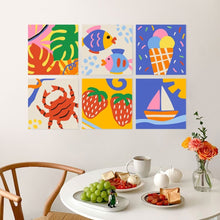 Laden Sie das Bild in den Galerie-Viewer, Mini Serie Malen nach Zahlen 20x20 cm (6 Stück) - Sommerformen