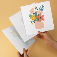 Laden Sie das Bild in den Galerie-Viewer, Mini Serie Malen nach Zahlen 20x20 cm (6 Stück) - Minimalistische Blumensträuße