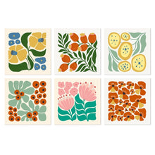 Laden Sie das Bild in den Galerie-Viewer, Mini Serie Malen nach Zahlen 20x20 cm (6 Stück) - Blumenmuster Figured'Art