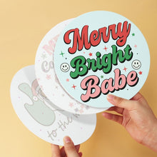 Laden Sie das Bild in den Galerie-Viewer, Mini Serie Malen nach Zahlen - Scheiben Ø20cm (6 Stück) - Herzliche Weihnachtswünsche