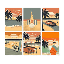 Laden Sie das Bild in den Galerie-Viewer, Mini Serie Malen nach Zahlen 15x20 cm (6 Stück) - Vintage-Horizonte Figured'Art