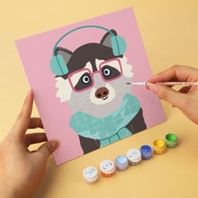 Laden Sie das Bild in den Galerie-Viewer, Mini Serie Malen nach Zahlen 20x20 cm (6 Stück) - Coole kleine Tiere