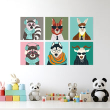 Laden Sie das Bild in den Galerie-Viewer, Mini Serie Malen nach Zahlen 20x20 cm (6 Stück) - Coole kleine Tiere