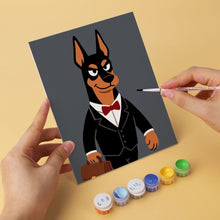 Laden Sie das Bild in den Galerie-Viewer, Mini Serie Malen nach Zahlen 15x20 cm (6 Stück) - Elegante Hunde