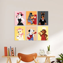 Laden Sie das Bild in den Galerie-Viewer, Mini Serie Malen nach Zahlen 15x20 cm (6 Stück) - Elegante Hunde