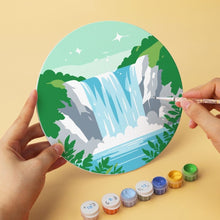 Laden Sie das Bild in den Galerie-Viewer, Mini Serie Malen nach Zahlen - Scheiben Ø20cm (6 Stück) - Traumhafte Landschaften 2