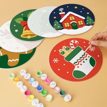 Laden Sie das Bild in den Galerie-Viewer, Mini Serie Malen nach Zahlen - Scheiben Ø20cm (6 Stück) - Weihnachtsflüstern