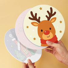 Laden Sie das Bild in den Galerie-Viewer, Mini Serie Malen nach Zahlen - Scheiben Ø20cm (6 Stück) - Weihnachtsflüstern