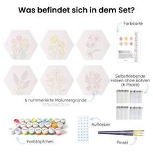Laden Sie das Bild in den Galerie-Viewer, Mini Serie Malen nach Zahlen - Sechsecke (6 Stück) - Natur und Anmut