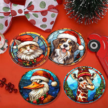 Laden Sie das Bild in den Galerie-Viewer, Malen nach Zahlen 10 cm Untersetzer (6 Stück) - Weihnachtstiere