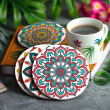 Laden Sie das Bild in den Galerie-Viewer, Malen nach Zahlen 10 cm Untersetzer (6 Stück) - Bunte Untersetzer Mandala