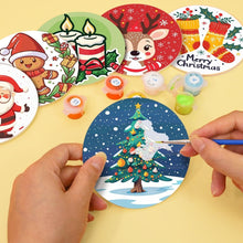 Laden Sie das Bild in den Galerie-Viewer, Malen nach Zahlen 10 cm Untersetzer (6 Stück) - Handgemachte Weihnachten
