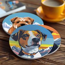 Laden Sie das Bild in den Galerie-Viewer, Malen nach Zahlen 10 cm Untersetzer (6 Stück) - Niedliche Hunde