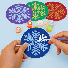 Laden Sie das Bild in den Galerie-Viewer, Malen nach Zahlen 10 cm Untersetzer (4 Stück) - Schneeflocke
