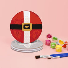 Laden Sie das Bild in den Galerie-Viewer, Malen nach Zahlen 10 cm Untersetzer (4 Stück) - Kreatives Weihnachtsgeschenk