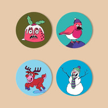 Laden Sie das Bild in den Galerie-Viewer, Malen nach Zahlen 15 cm Untersetzer (4 Stück) - Kreatives Weihnachtsgeschenk 1