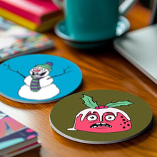 Laden Sie das Bild in den Galerie-Viewer, Malen nach Zahlen 10 cm Untersetzer (4 Stück) - Kreatives Weihnachtsgeschenk 1