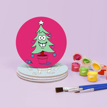 Laden Sie das Bild in den Galerie-Viewer, Malen nach Zahlen 10 cm Untersetzer (4 Stück) - Kreatives Weihnachtsgeschenk 2