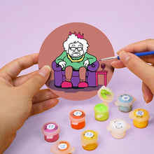 Laden Sie das Bild in den Galerie-Viewer, Malen nach Zahlen 10 cm Untersetzer (4 Stück) - Kreatives Weihnachtsgeschenk 2
