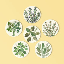 Laden Sie das Bild in den Galerie-Viewer, Malen nach Zahlen 10cm Untersetzer (6 Stück) - Aromatische Kräuter Figured'Art