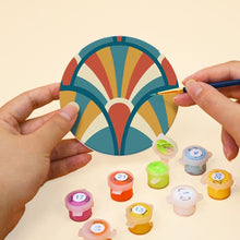Laden Sie das Bild in den Galerie-Viewer, Malen nach Zahlen 10cm Untersetzer (6 Stück) - Art-déco-Harmonie