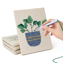 Laden Sie das Bild in den Galerie-Viewer, Punch Needle Set (4 Stück) mit Rahmen - Wüstenpflanzen Kollektion