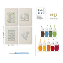 Laden Sie das Bild in den Galerie-Viewer, Punch Needle Set (4 Stück) mit Rahmen - Kawaii Schreibwaren 2