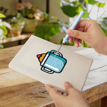 Laden Sie das Bild in den Galerie-Viewer, Punch Needle Set (4 Stück) mit Rahmen - Mini-Lebensmittel-Icons