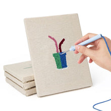 Laden Sie das Bild in den Galerie-Viewer, Punch Needle Set (4 Stück) mit Rahmen - Kleine Sukkulenten Töpfe 2