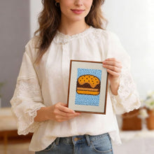 Laden Sie das Bild in den Galerie-Viewer, Punch Needle Set (4 Stück) mit Rahmen - Foodie Favoriten