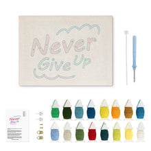 Laden Sie das Bild in den Galerie-Viewer, Punch Needle mit Rahmen - Never Give Up